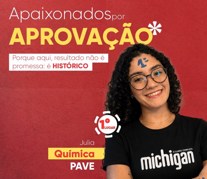 Julia, aprovado(a) em Química pelo PAVE na UFPel